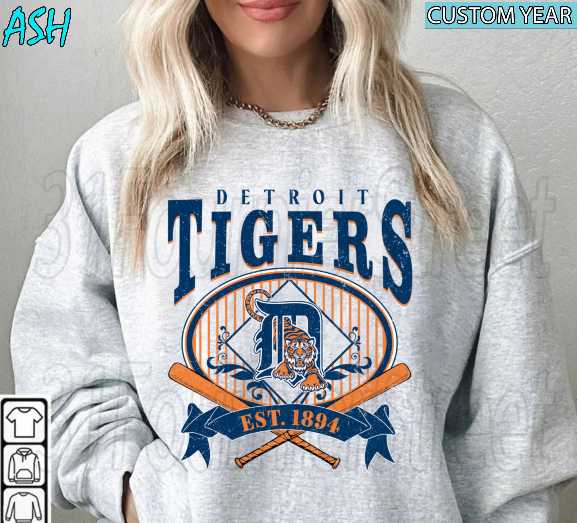 Detroit Neo-Tiger Crewneck Sweatshirt