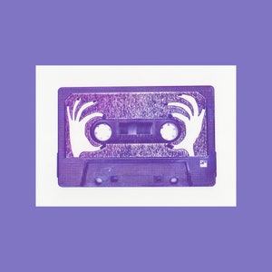 A4 Risograph print Mixed Tapes - Hands on Tape | 2 color riso print on Biotop paper