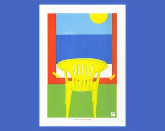 A4 Risograph print Longing, from the series Seat for thought