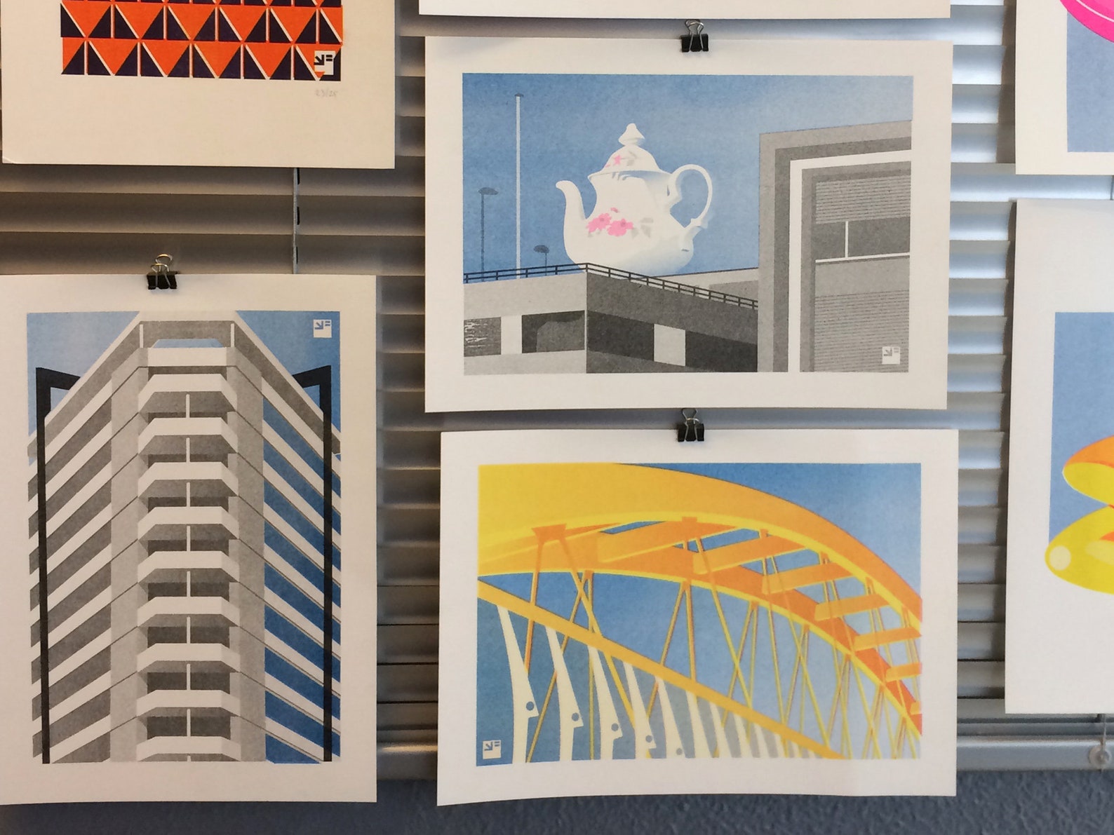 A4 Risograph Utrecht Portraits of a City: the Yellow Bridge - Etsy