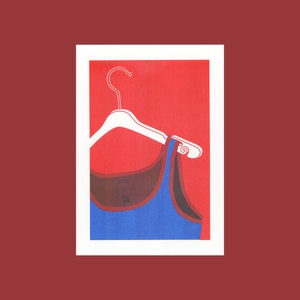 A4 Risograph print Coat hanger, from the Extra Ordinary series | 2 color riso print on Biotop paper