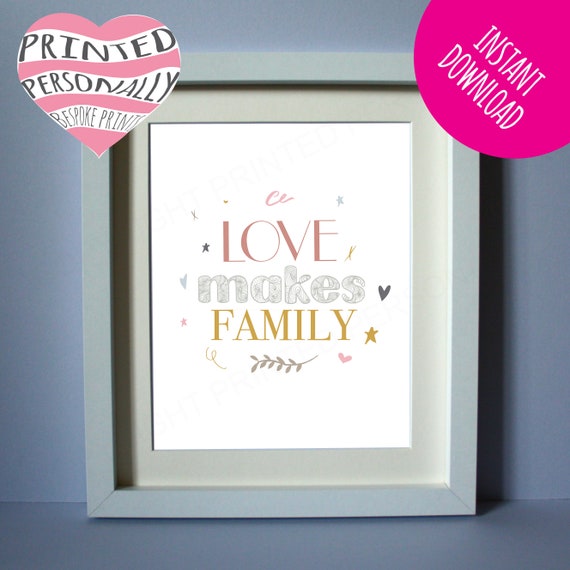 Impression D Art D Adoption Imprimer Iemno Familiale Etsy