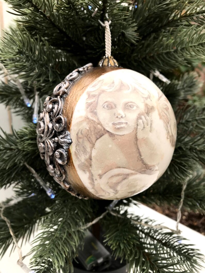 Vintage/shabby Chic/ Christmas Ornament / Decoration / Bauble Etsy UK