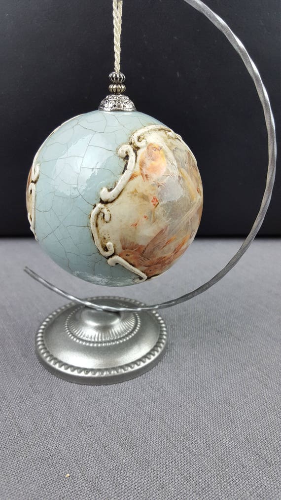 Vintage Shabby Chic Christmas Ornament Decoration Bauble Etsy