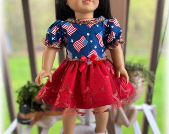 18" Girl Doll Clothes  - American Made - Americana