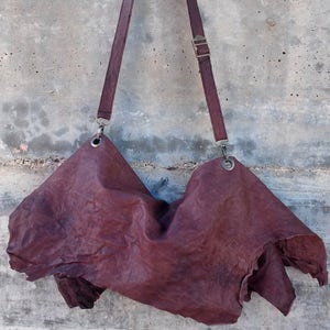 ASYMMETRIC LEATHER BAG Boho-chic Leaher Bag Hippy Leather Bag-irregular ...