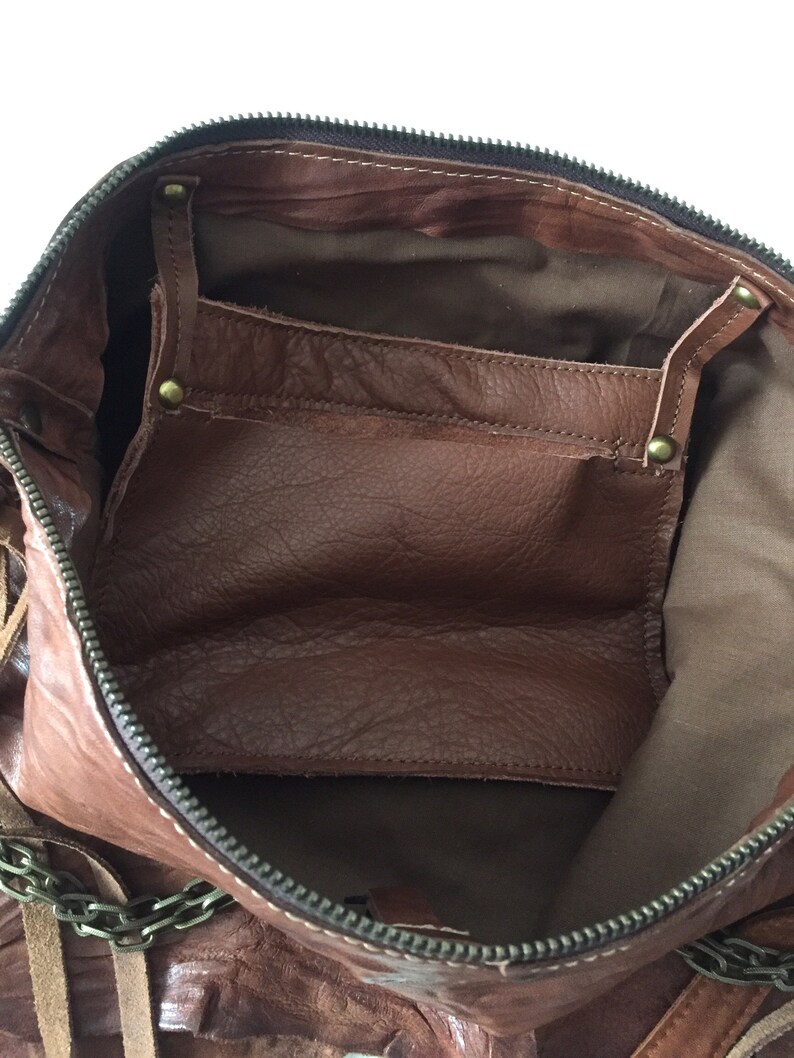 GRUNGE LEATHER BAG Original Leather PurseRustic Leather Bag Etsy