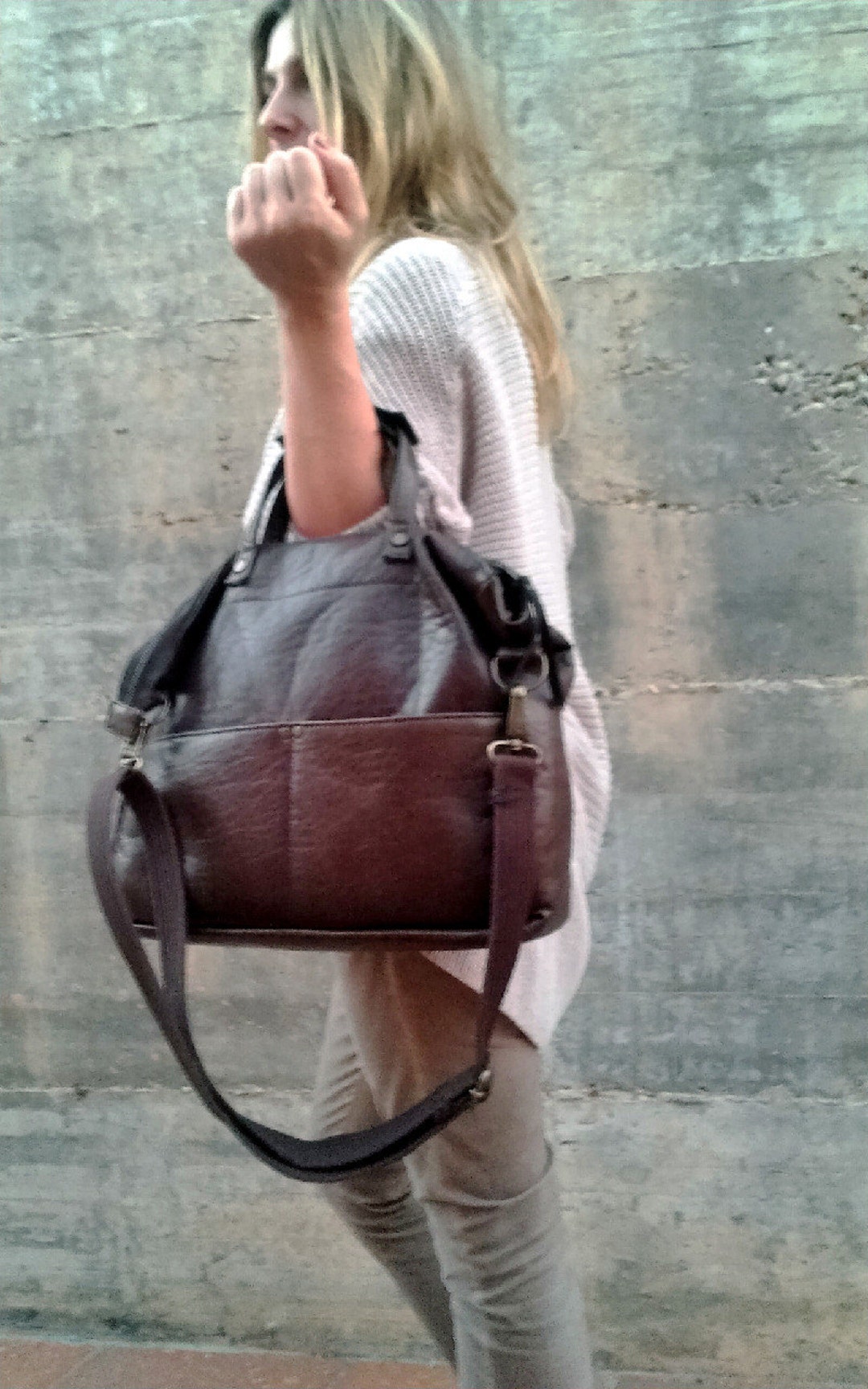 PADDED LAPTOP BAG Messenger Leather Bag Briefcase Urban Etsy