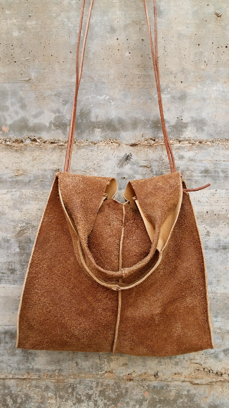 rustic leather purse