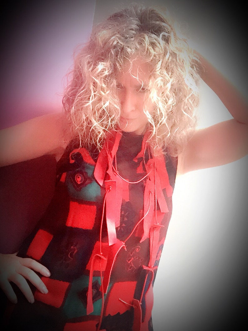Long Ribbon Necklace - Red main image 0