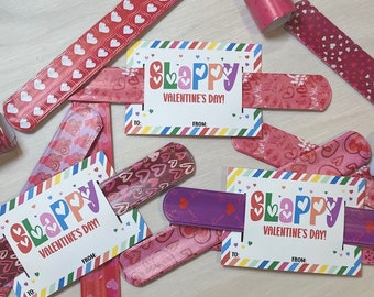 Slap Bracelet Valentine // Classroom Valentine Gift Exchange // Slappy Valentine's Day Card with Bracelet // Cute Gift for Boys and Girls