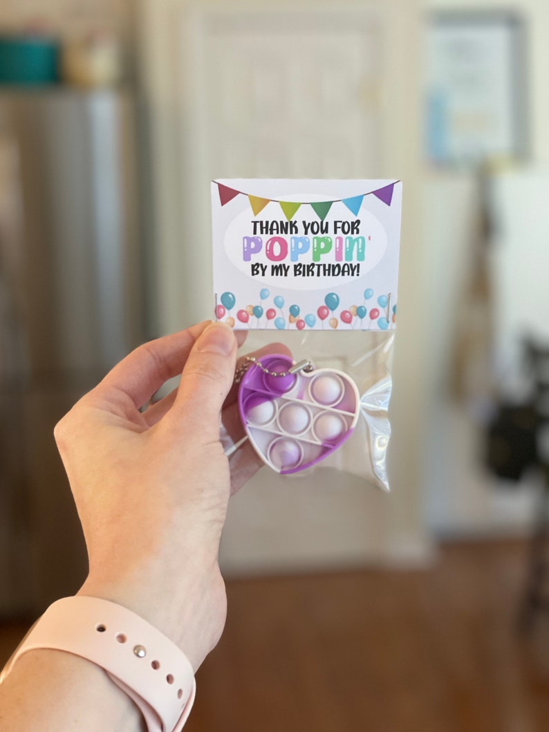 Pop It Party Favor // Mini Pop It Fidget Toy Gift // Birthday Etsy