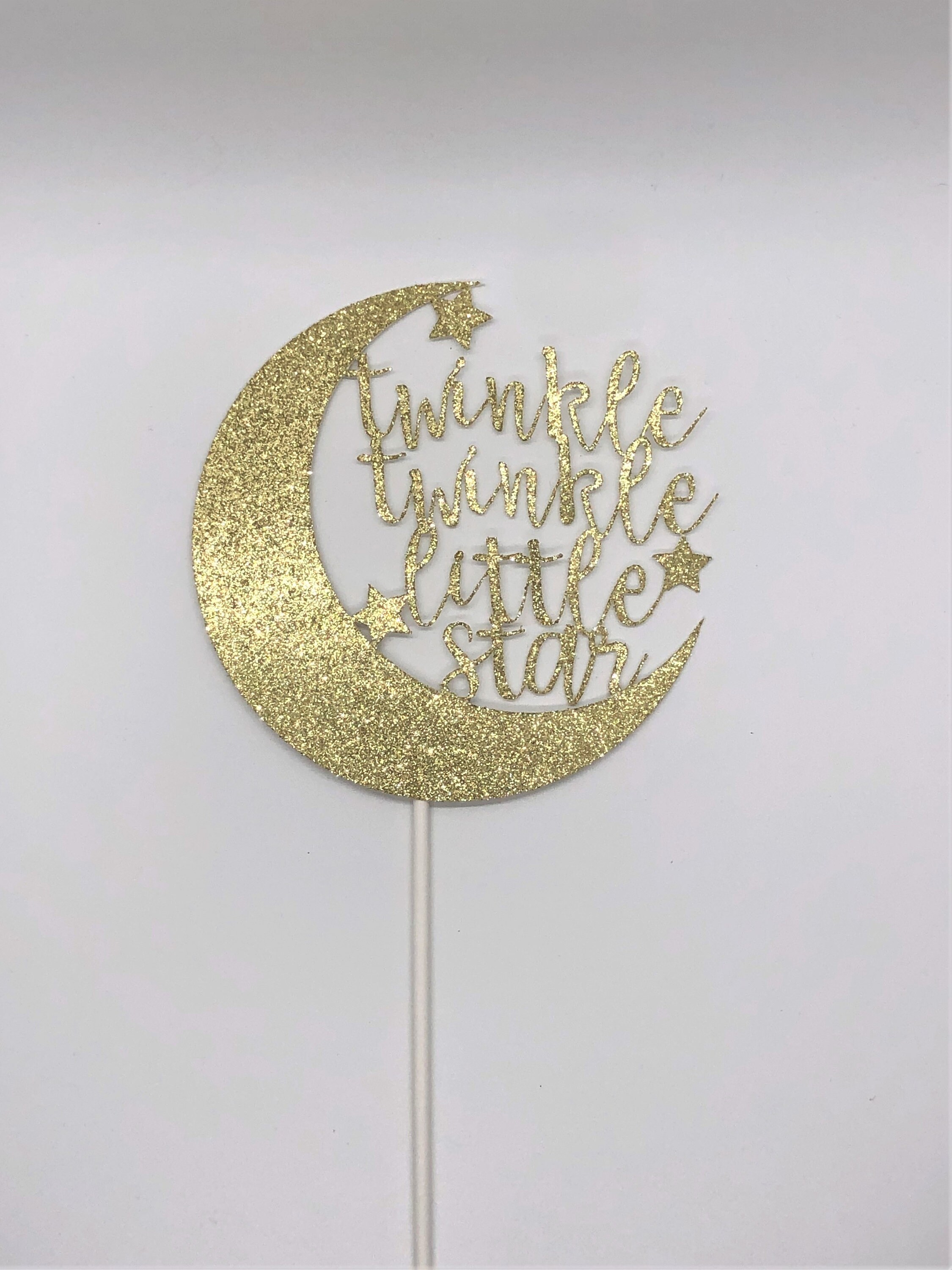 Twinkle Twinkle Little Star Cake Topper // Gold Baby Shower Decor ...