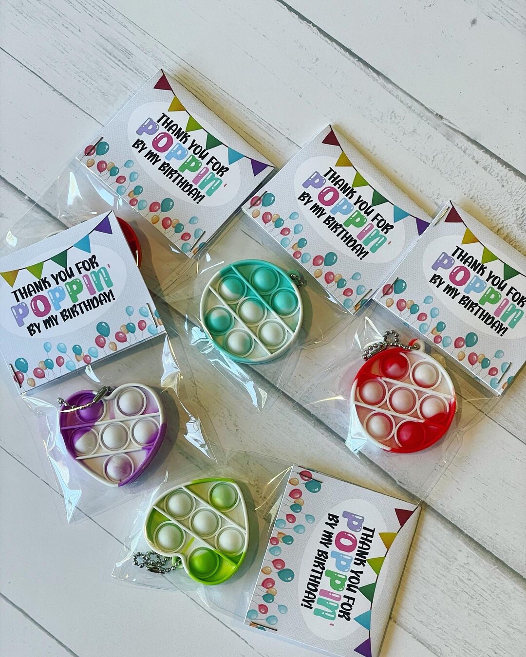Pop It Party Favor // Mini Pop It Fidget Toy Gift // Birthday Etsy