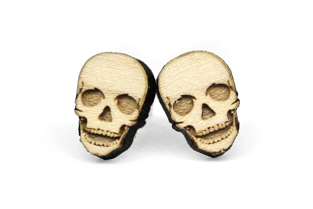 Boucles D'oreilles Crâne Squelette - Acier Inoxydable - Unisexe Gothique/Punk