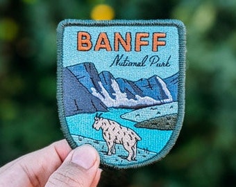 Banff National Park Full embroidered illustrated iron-on patch