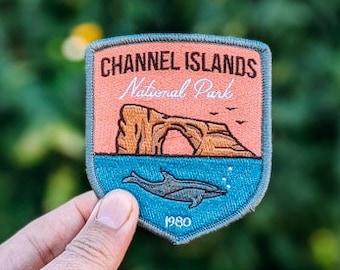 Channel Islands National Park Volledig geborduurde geïllustreerde opstrijkpatch