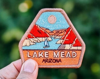 Lake Mead National Park Full embroidered illustrated iron-on patch