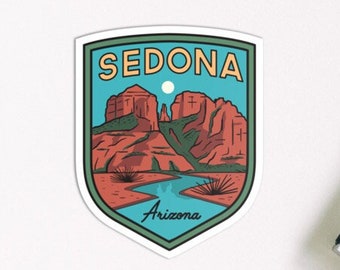 Sedona - Waterproof Vinyl Sticker, UV resistant decal. Waterbottle, Laptop, Car window sticker