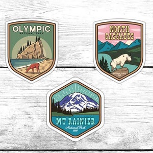 Washington National Park Stickers, Washington Vinyls Bundle