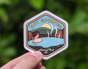 Hot Springs National Park Sticker - Weatherproof Vinyl Decal