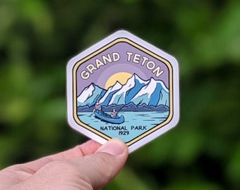 Adesivo do Parque Nacional Grand Teton - Decalque de Vinil Impermeável