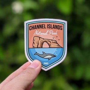 Channel Islands National Park - Waterproof Vinyl Sticker, UV resistant decal. Waterbottle, Laptop, Car window sticker