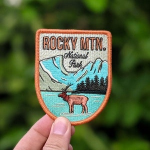 Rocky Mountain National Park Full embroidered illustrated iron-on patch