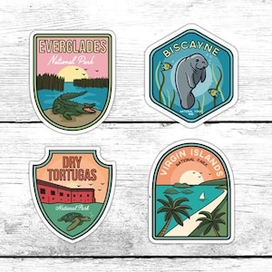 Florida National Park Stickers, Florida Vinyls Bundle