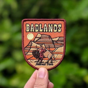 Badlands National Park Full embroidered illustrated iron-on patch