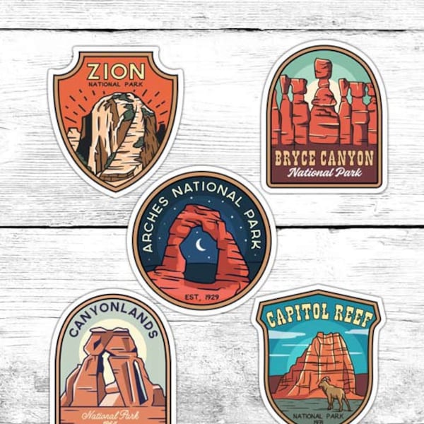 Utah National Park Stickers, Utah Vinyls Bundle