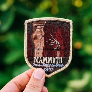 Mammut-Höhle National-Park Gestickter illustrierter Bügelbild