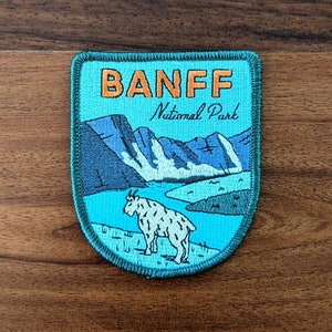 Banff National Park Full embroidered illustrated iron-on patch image 2