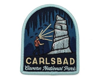 Carlsbad Cavern National Park Full embroidered illustrated iron-on patch