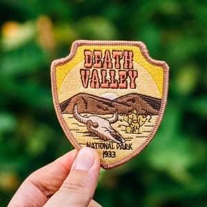 Death Valley National Park Full embroidered illustrated iron-on patch