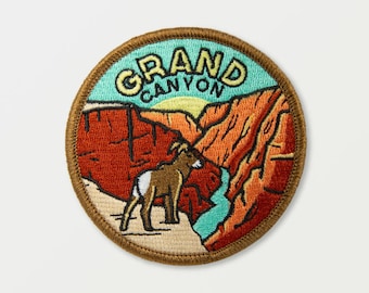 Grand Canyon National Park Full embroidered illustrated iron-on patch