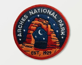 Arches National Park Full embroidered illustrated iron-on patch
