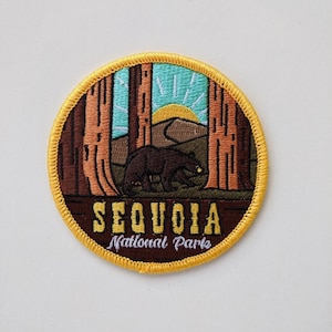 Sequoia National Park Full embroidered illustrated iron-on patch