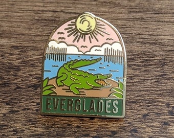Pin de esmalte del Parque Nacional Everglades, recuerdo para excursionistas