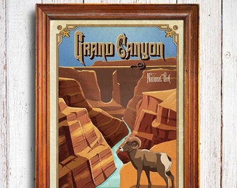 Cartel del Parque Nacional del Gran Cañón