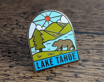 Lake Tahoe Emaille Pin, Nationalpark Accessoires, Geschenk für Wanderer
