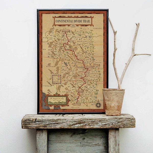 Continental Divide Trail Map - Hiking trail map, Continental Divide Trail,  hiker map, continental trail map, hiker map, cdt map