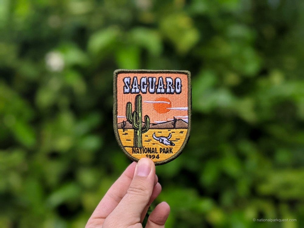 Saguaro National Park Full embroidered illustrated iron-on patch