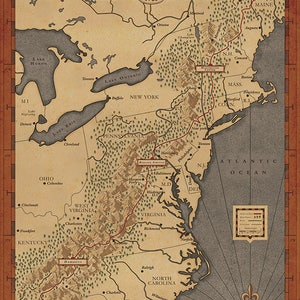 Appalachian Trail Map, The people's Trail Map, Hiking trail map, america trail map, image 2