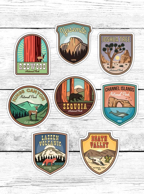 California National Park Stickers, California Vinyls Bundle 