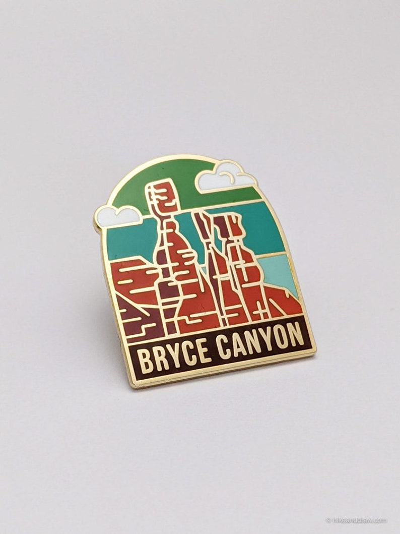 Bryce Canyon National Park Enamel pin , National park accessories, gift for hikers image 1