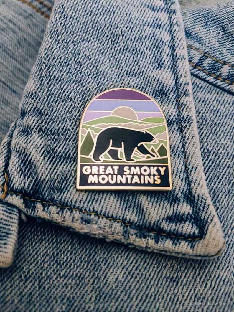 Great Smoky Mountains National Park Enamel pin , National park accessories, gift for hikers image 3