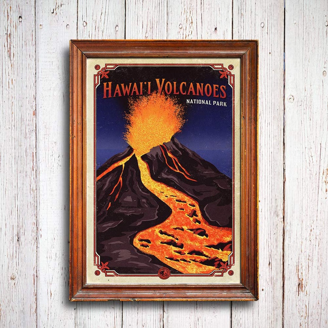 Hawaii Volcanoes Poster, Hawaii Volcanoes National Park