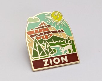 Zion National Park Enamel pin , National park accessories, gift for hikers