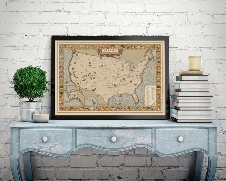 Frame for your map poster frame 8x10 frame 12x16 frame Etsy